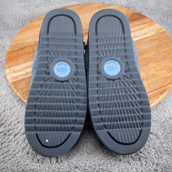 UGG TASMAN CALI WAVE BLUE SUEDE MEN'S SIZE 8 US SHEEPSKIN COMFORT SLIPPERS NEW - Picture 5 of 5